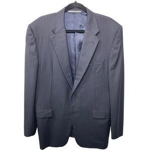 Hickey Freeman Loro Piana Tasmanian Super 130's Pinstripe Blazer Suit USA‎ 44R